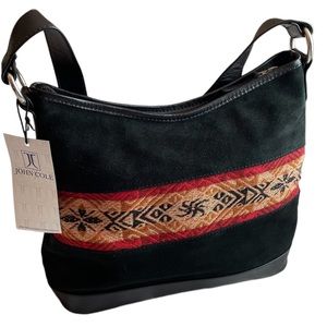 NWT John Cole Collection Black Leather Purse